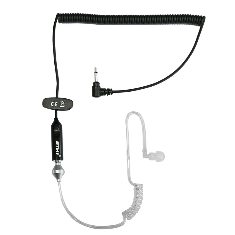 ETMY ET-ER308 3.5mm Acoustic Tube Earpiece with Coiled Cable for Motorola CP200 GP300 EP450 PR400