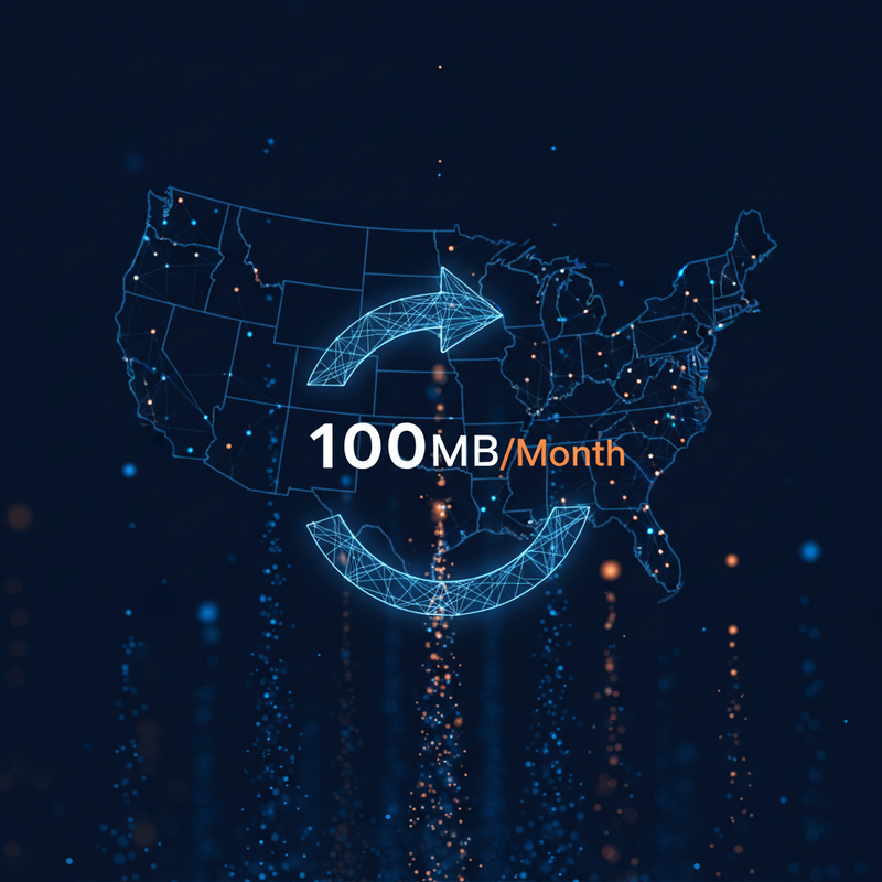 US Local IoT Data Plan for Public of Radios – 100MB/Month (SIM Card Not Included)