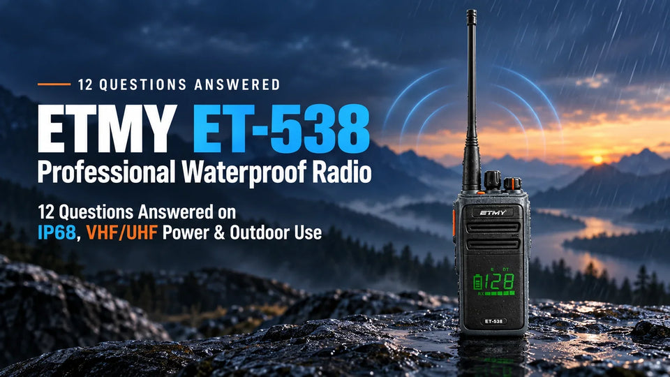 ETMY ET-538 Waterproof Radio: IP68 & VHF/UHF Guide