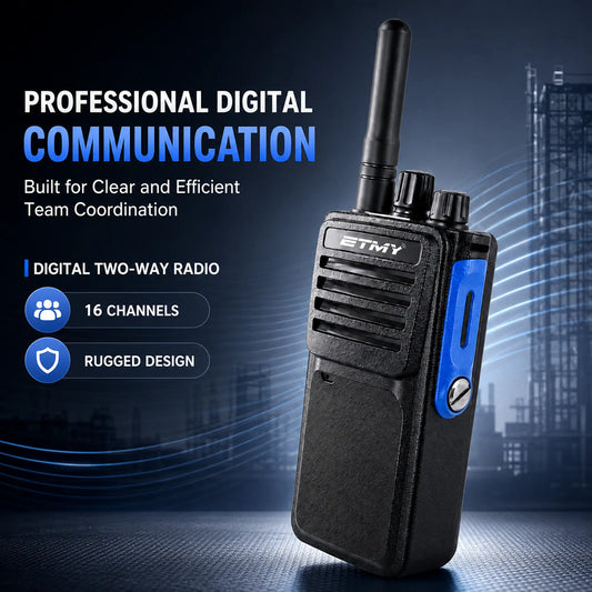 ETMY ET-D330 IP67 Waterproof Digital Walkie-Talkie — 10W AES256 DMR Two-Way Radio