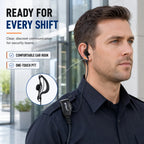 ETMY ET-ER20 Single-Ear Walkie-Talkie Headset | K Connector | 360° Rotating Clip | Compatible with Kenwood TK Series