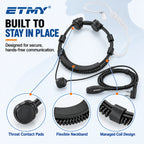 ETMY ET-ER400 Throat Control Air Duct Walkie Talkie Earpiece