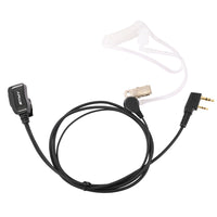ETMY ET-ERA100 Covert Air Tube Earpiece with PTT Mic | K-Plug Dual Pin | Compatible with Baofeng BF-888S UV-5R | Hotel Restaurant Outdoor Walkie Talkie Headset