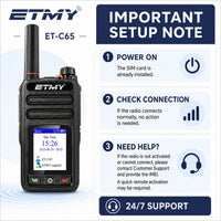 ETMY ET-C65 4G Network Walkie Talkie
