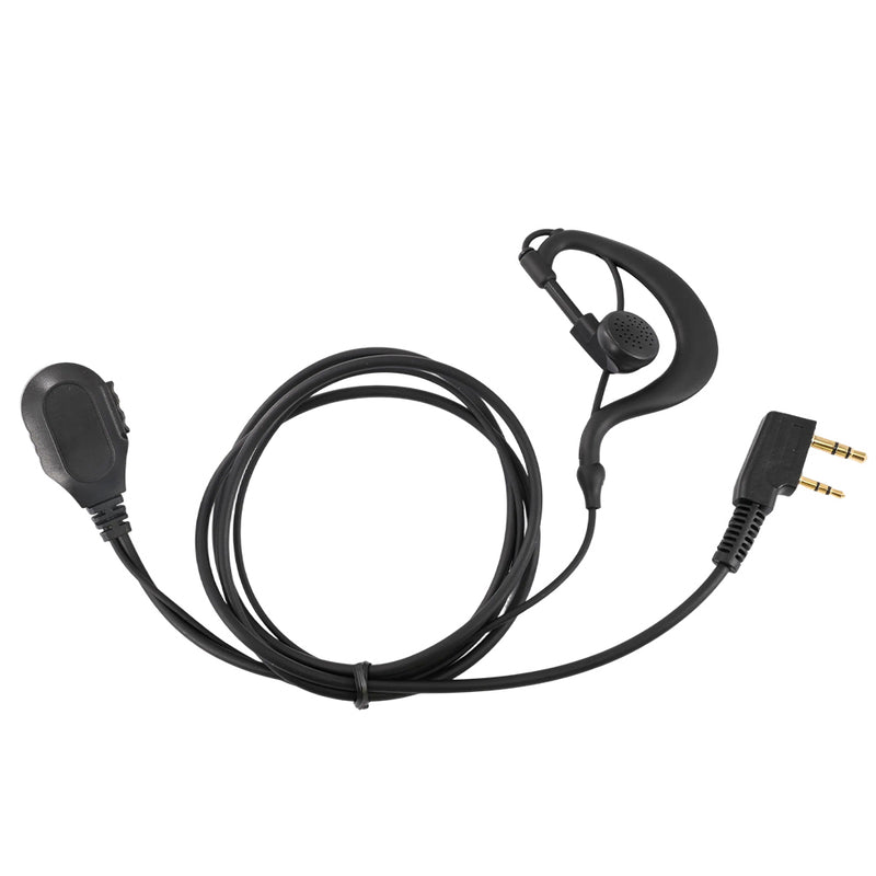 ET-ERA20 Two-Way Radio Earpiece Headset with Mic | K-Plug | 360° Rotating Clip | G-Shape Ear Hook