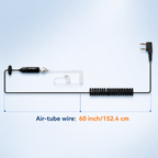 ETMY ET-ER300 Detachable Acoustic Tube Earpiece with Inline Mic & Coiled Cable for Baofeng UV-5R BF-888S Kenwood TK NX Series