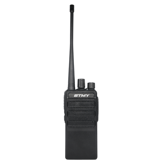 ETMY ET-99 Slim UHF walkie-talkie with 1500mAh battery, 5V USB charging, 16 channels, and CTCSS/DCS