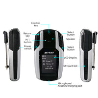 ETMY ET-C15 4G Radios Unlimited Range Walkie Talkie 2 Pack – Free Data Service for Life of Device