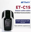 ETMY ET-C15 4G Radios Unlimited Range Walkie Talkie 2 Pack – Free Data Service for Life of Device
