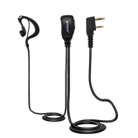 ETMY ET-ER20 Single-Ear Walkie-Talkie Headset | K Connector | 360° Rotating Clip | Compatible with Kenwood TK Series