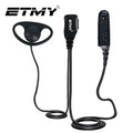 ETMY ET-ER2700 2-Wire Surveillance Earpiece with PTT Mic | Compatible with Motorola HT1250 HT750 HT1550 GP328 GP330 GP340 GP360 MTX850 MTX950 | Two-Way Radio Headset
