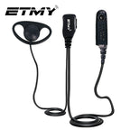 ETMY ET-ER2700 2-Wire Surveillance Earpiece with PTT Mic | Compatible with Motorola HT1250 HT750 HT1550 GP328 GP330 GP340 GP360 MTX850 MTX950 | Two-Way Radio Headset