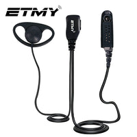 ETMY ET-ER2700 2-Wire Surveillance Earpiece with PTT Mic | Compatible with Motorola HT1250 HT750 HT1550 GP328 GP330 GP340 GP360 MTX850 MTX950 | Two-Way Radio Headset