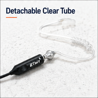 ETMY ET-ER308 3.5mm Acoustic Tube Earpiece with Coiled Cable for Motorola CP200 GP300 EP450 PR400