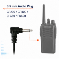 ETMY ET-ER308 3.5mm Acoustic Tube Earpiece with Coiled Cable for Motorola CP200 GP300 EP450 PR400