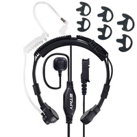 ETMY ET-ER402 Throat Mic Headset | Compatible with Motorola XIR P6600 XPR3300e E8600 | Hotel  Outdoor Tactical