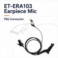 ETMY ET-ERA103 Two-Way Radio Earpiece Microphone | P86 Connector | Noise Cancelling | Motorola APX/XPR Compatible