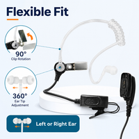 ETMY ET-ERA103 Two-Way Radio Earpiece Microphone | P86 Connector | Noise Cancelling | Motorola APX/XPR Compatible