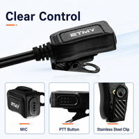 ETMY ET-ERA103 Two-Way Radio Earpiece Microphone | P86 Connector | Noise Cancelling | Motorola APX/XPR Compatible