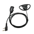 ETMY ET-ERDA10 D-Shape Walkie Talkie Earpiece Microphone | One-Touch PTT, K-Plug, Compatible with Baofeng BF-888S UV-5R