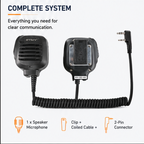 ETMY ET-MH200 Two-Way Radio Speaker Mic – Noise-Canceling Shoulder Microphone for Motorola, Baofeng BF-888S UV-5R UV-9R Plus, Kenwood TK-2107