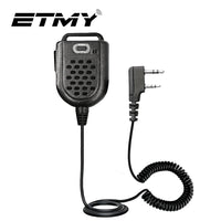 ETMY ET-MH20 Hand Speaker Mic – Noise-Canceling Two-Way Radio Shoulder Microphone for Motorola, Baofeng BF-888S UV-5R UV-9R Plus, Kenwood TK-2107