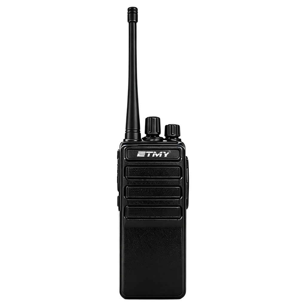 ETMY ET-99 Slim UHF walkie-talkie with 1500mAh battery, 5V USB charging, 16 channels, and CTCSS/DCS