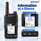 Radio color display and physical keys, ETMY ET-C65