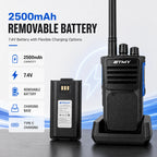 Radio battery and charging options graphic, ETMY ET-D330