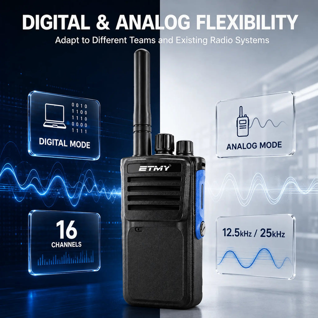 Digital and analog radio modes graphic, ETMY ET-D330