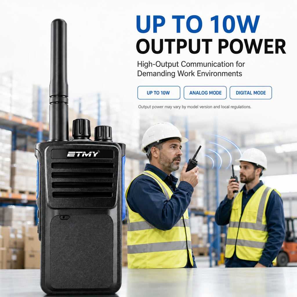 Radio output power graphic up to 10W, ETMY ET-D330