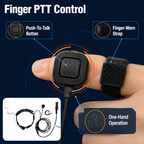 Finger worn PTT one hand use