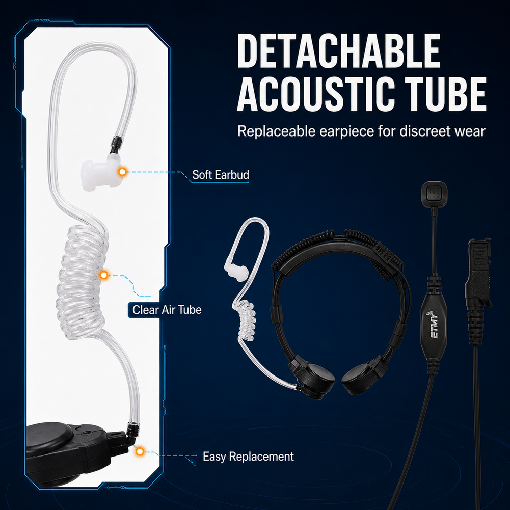 Replaceable clear acoustic tube