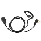 G shape earhook earpiece black cable