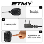 K type connector press to talk