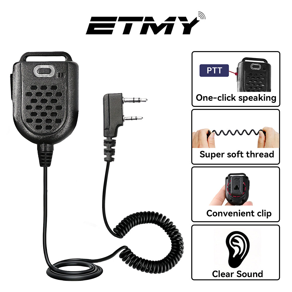 Speaker mic one click speaking features