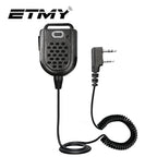 Black speaker mic coiled cable